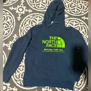 North Face Berkeley California Hoodie Men's M Navy w/green